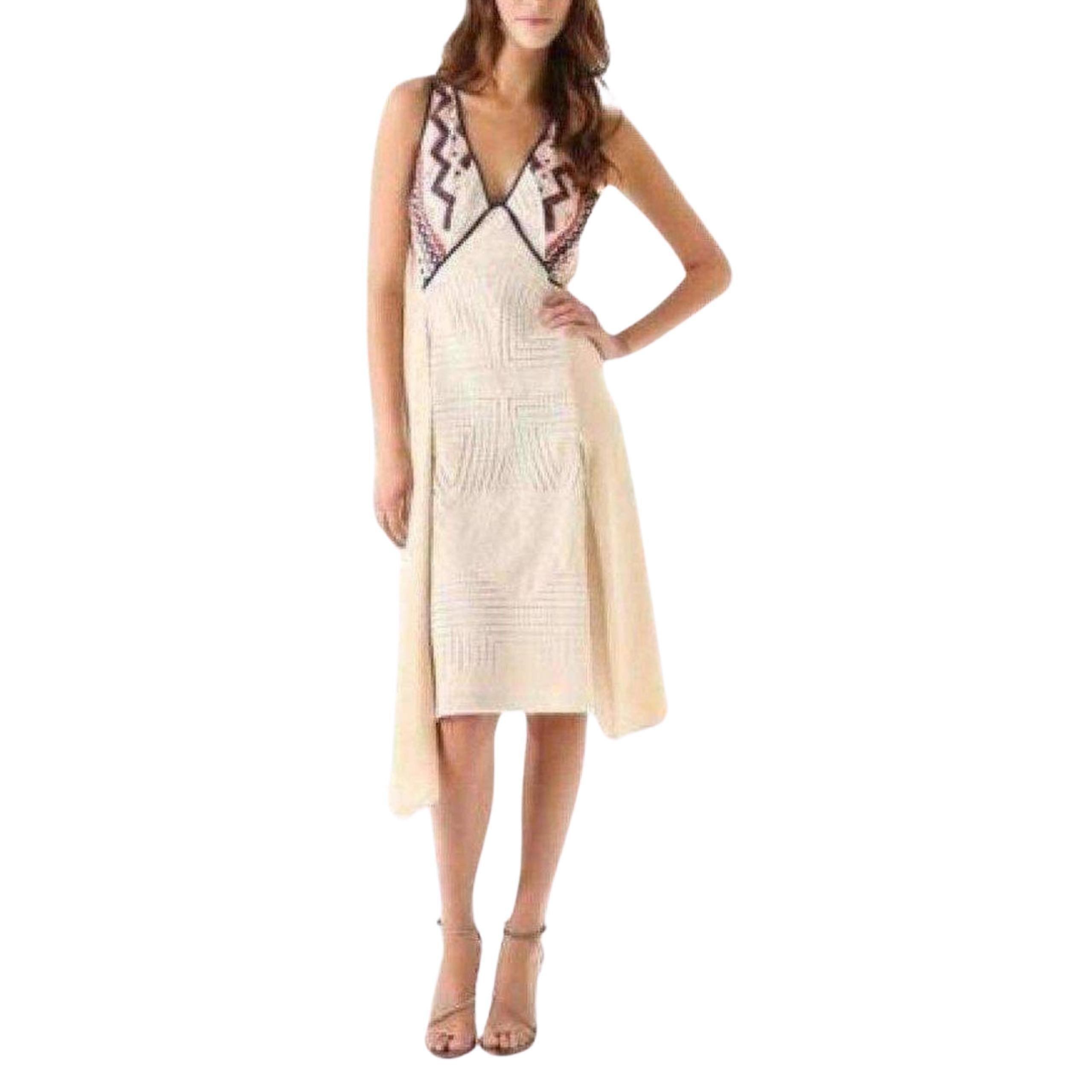 Bcbgmaxazria - Dayanna Color Block Silk Dress - L